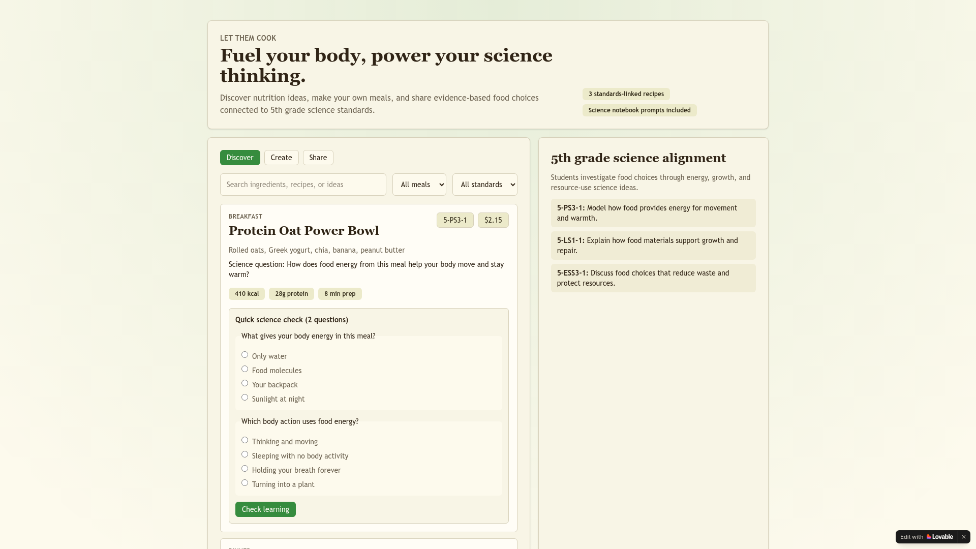 Let Them Cook Hub app preview