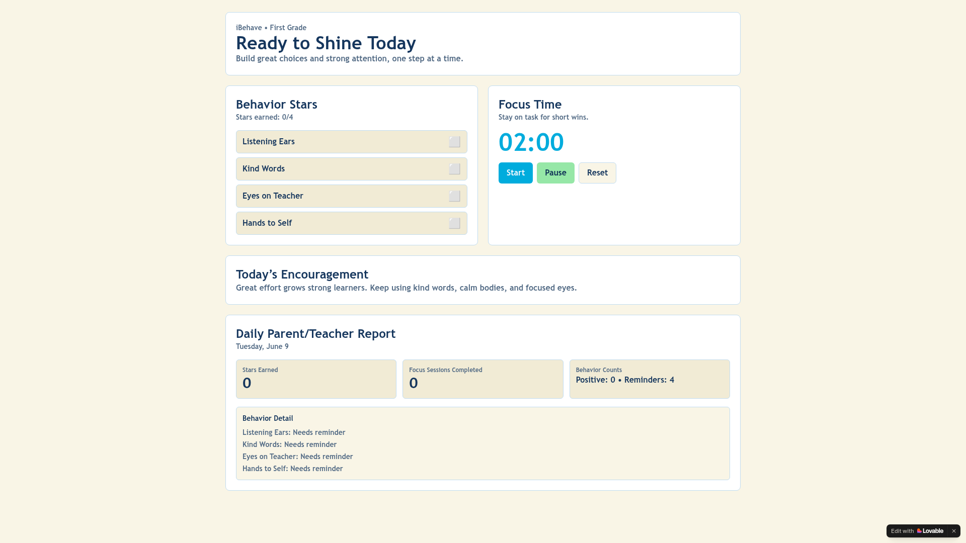 iBehave app preview